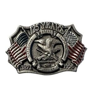 Vintage NRA 125th Anniversary Pewter Pin – Collectible‎ Memorabilia
